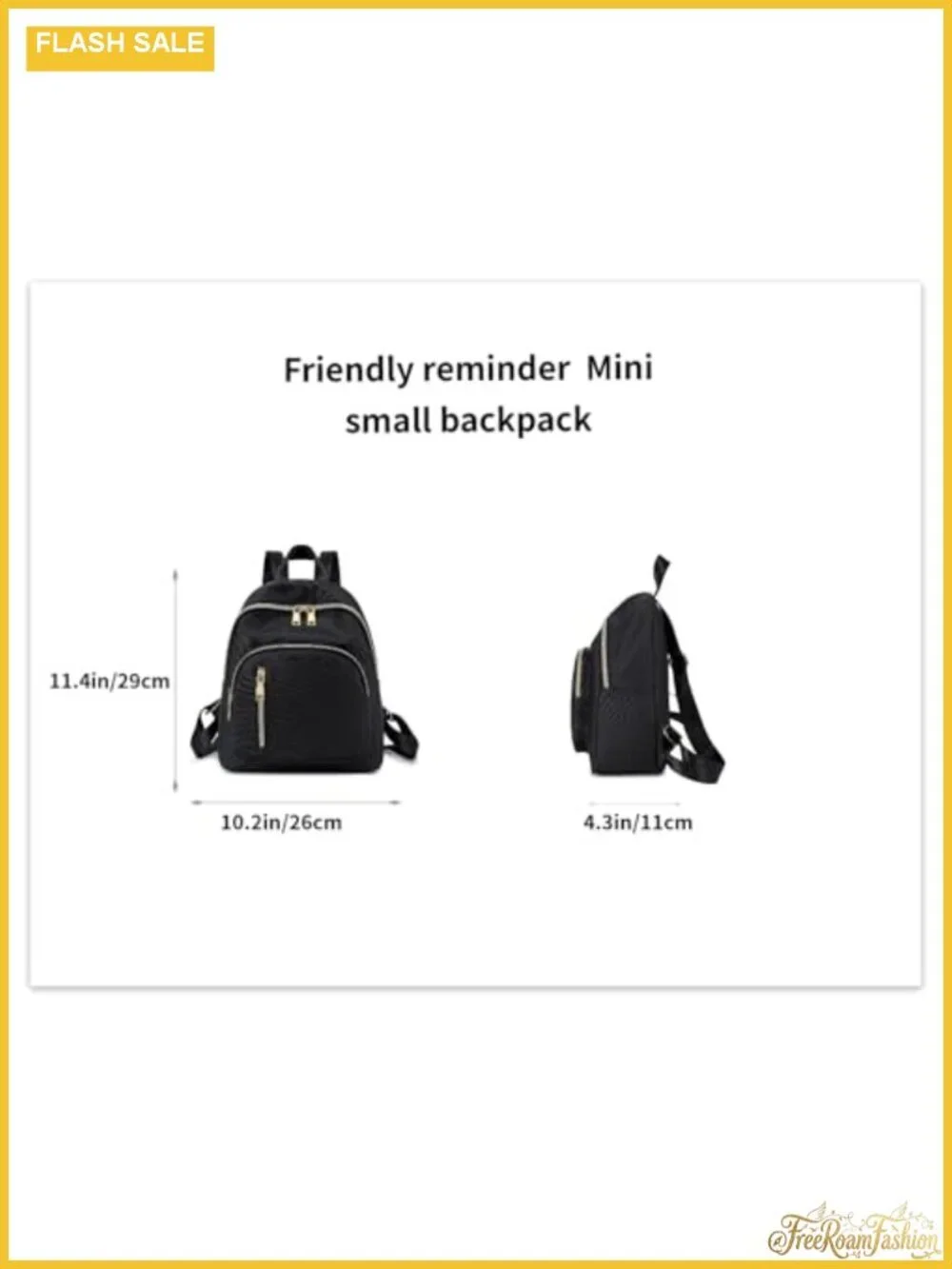 Water-resistant Nylon Mini Backpack Purse with Anti-theft Pocket, Adjustable